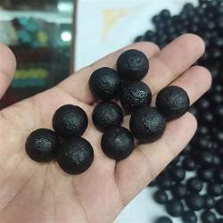 PAJPXPCD Natural Magic 20 Stück schwarze tschechische Meteorit-Kugel, rohe Edelsteine, Kristallkugel, raue Lava, 16–20 mm (Size : 20pcs) von PAJPXPCD