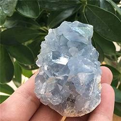 PAJPXPCD Naturstein, natürlicher blauer Coelestin-Kristall, Cluster-Mineralexemplar zur Dekoration (Size : 1.3kg) von PAJPXPCD
