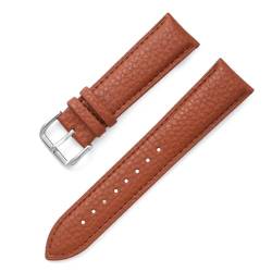 PAKMEZ Leder-Uhren-Band 12-22mm Ersatzuhr-Gurt für Männer und Frauen, Braun, 19mm von PAKMEZ