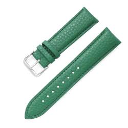 PAKMEZ Leder-Uhren-Band 12-22mm Ersatzuhr-Gurt für Männer und Frauen, Grün, 20mm von PAKMEZ