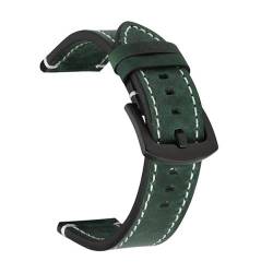 PAKMEZ Leder Uhrenbänder 18/20/22mm Ersatzarmband für Männer und Frauen, Grün, 18mm von PAKMEZ