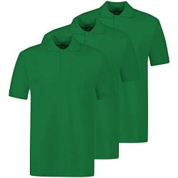 PALLTEX PACO Poloshirt Herren 3er Pack Poloshirt Herren Kurzarm Poloshirts Für Herren Poloshirt Kurzarm 100% Baumwolle Poloshirts Männer Poloshirt Kurzarm (Grün L) von PALLTEX