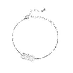 PAMTIER Engels Zahl 333 Armband Damen Edelstahl Verstellbare Kette Zierlich Einfach Numerologie Schmuck Silber von PAMTIER