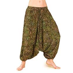 PANASIAM Aladin Pants B202 Green Flower, L von PANASIAM