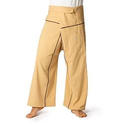 PANASIAM Fisherman Pants Stripe-Design, beige, L von PANASIAM