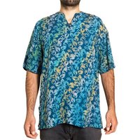 PANASIAM Hawaiihemd Kurzarmhemd Wachsbatik Herren Hemd in lebendigen Mustern und leuchtenden Farben langlebiges Sommerhemd Freizeithemd von PANASIAM