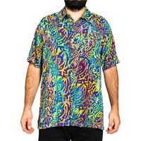 PANASIAM Hawaiihemd Kurzarmhemd mit Kragen Wachsbatik Herren Hemd in lebendigen Mustern und leuchtenden Farben langlebiges Sommerhemd Freizeithemd von PANASIAM