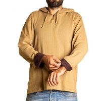 PANASIAM Kapuzenhemd Herren Hoodie mit Kapuze zweifarbig Fischerhemd aus 100% Baumwolle Kapuzenshirt mit Taschen bis Gr. XXL Fisherman Shirt Langarmhemd von PANASIAM