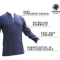 PANASIAM Langarmhemd Fischerhemd Ben aus hochwertiger Baumwolle mit Holzknopf Herren Bequemes Freizeithemd Fisherman Shirt von PANASIAM