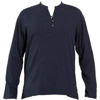 PANASIAM Langarmhemd Luftig leichtes Sommerhemd 'K' mit Knöpfen aus 100% Baumwolle Herren Freizeithemd Fischerhemd Fisherman Shirt von PANASIAM