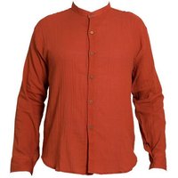 PANASIAM Langarmhemd Luftig leichtes Sommerhemd 'K' mit Knöpfen aus 100% Baumwolle Herren Freizeithemd Fischerhemd Fisherman Shirt von PANASIAM