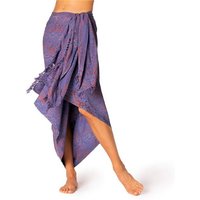 PANASIAM Pareo Sarong Wachsbatik Blautöne aus hochwertiger Viskose Strandtuch, Strandkleid Bikini Cover-up Tuch für den Strand Schultertuch Halstuch von PANASIAM