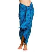 PANASIAM Pareo Sarong Wachsbatik Blautöne aus hochwertiger Viskose Strandtuch, Strandkleid Bikini Cover-up Tuch für den Strand Schultertuch Halstuch von PANASIAM