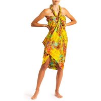 PANASIAM Pareo Sarong Wachsbatik Bunttöne aus hochwertiger Viskose Strandtuch, Strandkleid Bikini Cover-up Tuch für den Strand Schultertuch Halstuch von PANASIAM