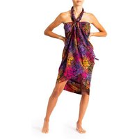 PANASIAM Pareo Sarong Wachsbatik Bunttöne aus hochwertiger Viskose Strandtuch, Strandkleid Bikini Cover-up Tuch für den Strand Schultertuch Halstuch von PANASIAM