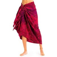 PANASIAM Pareo Sarong Wachsbatik Rottöne aus hochwertiger Viskose Strandtuch, Strandkleid Bikini Cover-up Tuch für den Strand Schultertuch Halstuch von PANASIAM