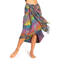 PANASIAM Pareo Sarong Wachsbatik dunkle Designs aus hochwertiger Viskose Strandtuch, Strandkleid Bikini Cover-up Tuch für den Strand Schultertuch Halstuch von PANASIAM