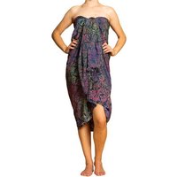 PANASIAM Pareo Sarong Wachsbatik dunkle Designs aus hochwertiger Viskose Strandtuch, Strandkleid Bikini Cover-up Tuch für den Strand Schultertuch Halstuch von PANASIAM