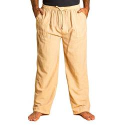 PANASIAM Relax Pants Cotton Lini, beige, M von PANASIAM