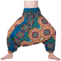 PANASIAM Relaxhose Aladinhose Maoi Haremshose aus 100% natürlicher Viskose Pumphose auch als Overall tragbar Damen bequeme Freizeithose Pluderhose von PANASIAM