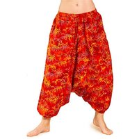 PANASIAM Relaxhose Aladinhose Wachsbatik Haremshose aus 100% natürlicher Viskose farbenfrohe Freizeithose bequeme Sommerhose Pumphose Pluderhose von PANASIAM