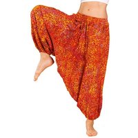 PANASIAM Relaxhose Aladinhose Wachsbatik Haremshose aus 100% natürlicher Viskose farbenfrohe Freizeithose bequeme Sommerhose Pumphose Pluderhose von PANASIAM