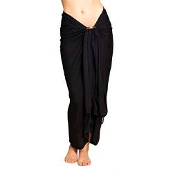 PANASIAM Sarong uni black, 190x116cm von PANASIAM