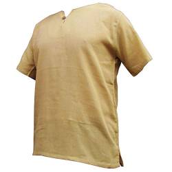 PANASIAM Shirt, K', 1button, beige, L, Shortsleeve von PANASIAM