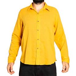 PANASIAM Shirt K06-collar Longsleeve safronyellow L von PANASIAM