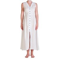 PANASIAM Tunikakleid Langes einfarbiges Sommerkleid im Rücken gerafft Onesize Gr. S und M Langes Kleid aus feiner Baumwolle auch als Strandkleid gesmoked von PANASIAM