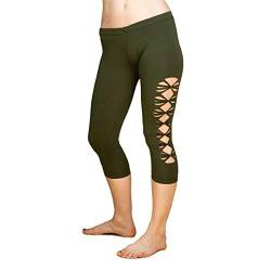 PANASIAM Wati Bio-Leggings 3/4 S in Olive-Green von PANASIAM