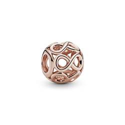 PANDORA Charm in Form von Unendlichkeits-Symbolen mit 14 Karat rosévergoldete Metalllegierung Moments Collection von PANDORA