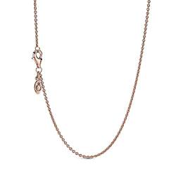 PANDORA Classic Cable Chain Kette in 14 Karat rosévergoldeter Metalllegierung Moments Collection von PANDORA
