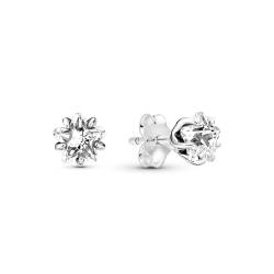 PANDORA Himmlischer Funkelnder Stern Ohrringe in Sterling-Silber mit Zirkonia, Maße: 5,3mm x 6,5mm x 6,5mm, 290023C01 von PANDORA