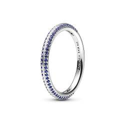 PANDORA ME Blue Pavé Ring Größe 52 aus Sterling-Silber mit künstlichen Kristallen, Ausschließlich Kompatibel ME, 199679C03-52 von PANDORA