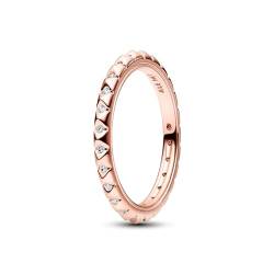 PANDORA ME Pyramiden Ring aus Sterling Silber mit 14 Karat rosévergoldete Metalllegierung, Cubic Zirkoniastein verziert, Größe: 54, 182800C01-54 von PANDORA