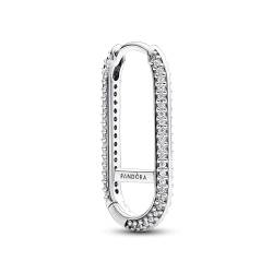 PANDORA ME Verlängerter Pavé-Link Einzelner Ohrring aus Sterling Silber mit Cubic Zirkoniastein verziert, Kompatibel mit PANDORA ME, 292796C01 von PANDORA