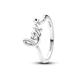 PANDORA Moments Handgeschriebenes Love Ring mit vergoldeter Metalllegierung, Größe 54, 193058C00-54 von PANDORA