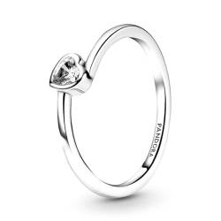 PANDORA Ring Klares Herz Silber 199267C02 von PANDORA