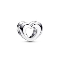 PANDORA Strahlendes Offenes Herz Charm aus Sterling Silber, aus der PANDORA Moments Collection, 792492C00 von PANDORA