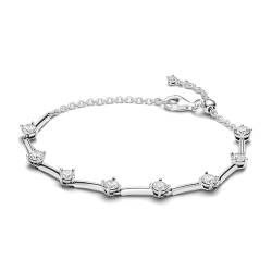 PANDORA Timeless Funkelnde Stäbe Armband aus Sterling-Silber mit Cubic Zirkonia, Timeless Kollektion, 18cm, 593009C01-18 von PANDORA