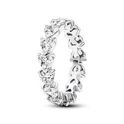 PANDORA Timeless Herzreihe Ewigkeits-Ring aus Sterling Silber mit Cubic Zirkonia, Größe 54, 193103C01-54 von PANDORA