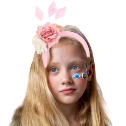 Breite Stirnbänder für Damen, mit Blumenfedern, Haarschmuck für Mädchen, Teenager und Damen, Erwachsenen-Stirnbänder, Kostüm für Frauen von PANFHGFG