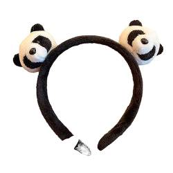 Haarband für Erwachsene und Kinder, Cartoon-Design, gefüllt, Panda, Make-up, Fotografieren, Weihnachten, Party, Kopfschmuck, niedliche Stirnbänder für Frauen, zum Waschen des Gesichts, schöner Panda von PANFHGFG