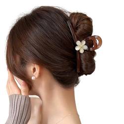 Haarklammer für Damen, Blumen-Haarspangen, hübsch, starker Halter, Haarnadel, rutschfest, Haarschmuck, dekorativer Pferdeschwanz-Halter von PANFHGFG