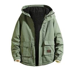 Norway Winterjacke Parka Herren Dick Warme Übergröße Steppjacke Winddichte Gefütterter Warmer Anorak Outdoor SKI Snowboard Jacke Mit Kapuze für den Winter M-5XL (03-Armeegrün, 4XL) von PANGF