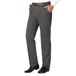 PANGF Chinohose für Herren Große Größe Stretch Slim fit Freizeit Business Anzughose Baumwolle Bequem Atmungsaktiv Straight Bein Freizeithose Bleistifthosen Chinohose Herrenhose. (02-Dunkelgrau, 5XL) von PANGF