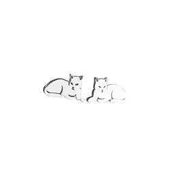 PANGHUBO Edelstein Ohrringe Mädchen Einfache niedliche kleine Tier Katze Tiger Ohrstecker zarte Ohrringe Packung Ohrringe Für (E, B) von PANGHUBO