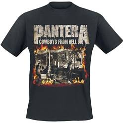 PANTERA Cowboys from Hell - Fire Frame Männer T-Shirt schwarz XL 100% Baumwolle Band-Merch, Bands von PANTERA