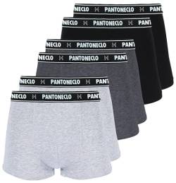PANTONECLO Herren Boxershorts Baumwolle Unterhosen - 6er Pack (L) von PANTONECLO